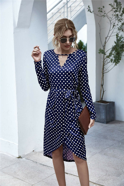 Floral Print Cross V Neck Dress Bohemian Flowy Long Dresses