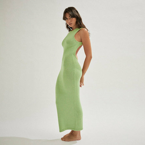 Backless Knitted Long Sexy Fit Dress