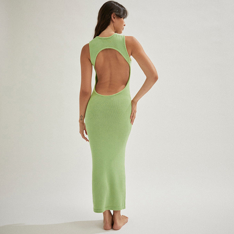 Backless Knitted Long Sexy Fit Dress